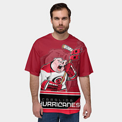 Футболка оверсайз мужская Carolina Hurricanes, цвет: 3D-принт — фото 2