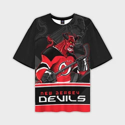 Футболка оверсайз мужская New Jersey Devils, цвет: 3D-принт