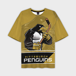 Мужская футболка оверсайз Pittsburgh Penguins