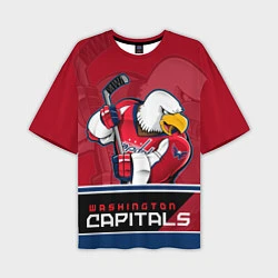 Футболка оверсайз мужская Washington Capitals, цвет: 3D-принт