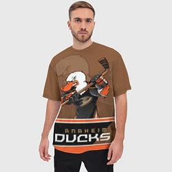 Футболка оверсайз мужская Anaheim Ducks, цвет: 3D-принт — фото 2