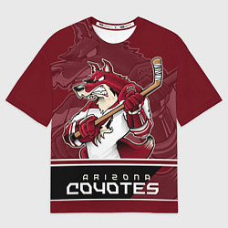 Футболка оверсайз мужская Arizona Coyotes, цвет: 3D-принт