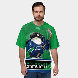 Футболка оверсайз мужская Vancouver Canucks, цвет: 3D-принт — фото 2