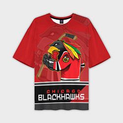 Мужская футболка оверсайз Chicago Blackhawks