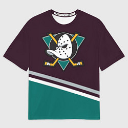 Футболка оверсайз мужская Anaheim Ducks, цвет: 3D-принт