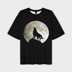 Футболка оверсайз мужская Moon Wolf, цвет: 3D-принт
