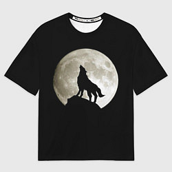 Футболка оверсайз мужская Moon Wolf, цвет: 3D-принт