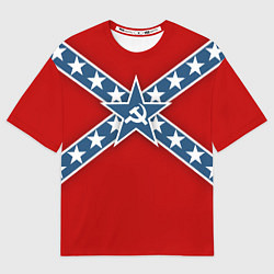 Футболка оверсайз мужская Флаг советской конфедерации, цвет: 3D-принт