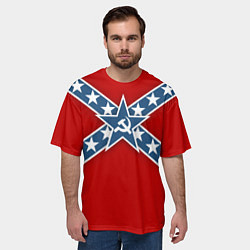 Футболка оверсайз мужская Флаг советской конфедерации, цвет: 3D-принт — фото 2