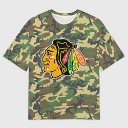 Мужская футболка оверсайз Blackhawks Camouflage