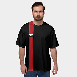 Футболка оверсайз мужская Mass Effect N7, цвет: 3D-принт — фото 2
