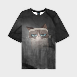 Футболка оверсайз мужская Grumpy Cat, цвет: 3D-принт