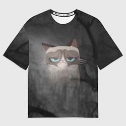 Мужская футболка оверсайз Grumpy Cat
