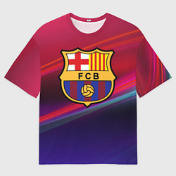 Футболка оверсайз мужская ФК Барселона, цвет: 3D-принт
