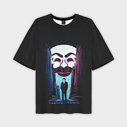Мужская футболка оверсайз Mr Robot: Anonymous