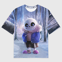 Футболка оверсайз мужская Winter forest & Sans, цвет: 3D-принт