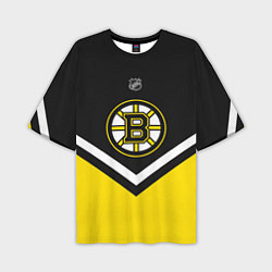 Футболка оверсайз мужская NHL: Boston Bruins, цвет: 3D-принт