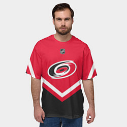 Футболка оверсайз мужская NHL: Carolina Hurricanes, цвет: 3D-принт — фото 2