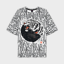 Футболка оверсайз мужская Yin Yang Tigers, цвет: 3D-принт