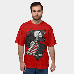 Футболка оверсайз мужская Wolf Rage, цвет: 3D-принт — фото 2