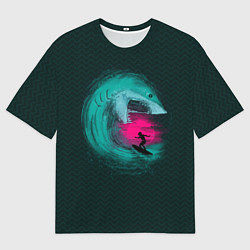 Футболка оверсайз мужская Shark Vortex, цвет: 3D-принт