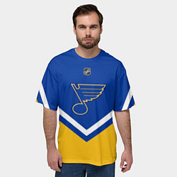 Футболка оверсайз мужская NHL: St. Louis Blues, цвет: 3D-принт — фото 2