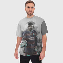 Футболка оверсайз мужская Lionel Messi, цвет: 3D-принт — фото 2