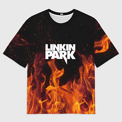 Футболка оверсайз мужская Linkin Park: Hell Flame, цвет: 3D-принт