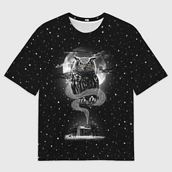 Футболка оверсайз мужская Ночная сова, цвет: 3D-принт