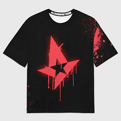 Футболка оверсайз мужская Astralis: Black collection, цвет: 3D-принт
