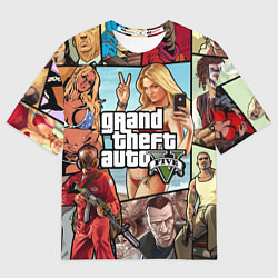Футболка оверсайз мужская GTA V, цвет: 3D-принт