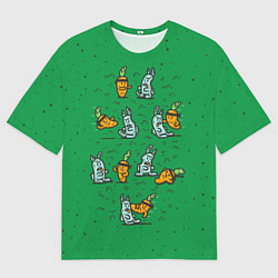 Футболка оверсайз мужская Боевая морковь, цвет: 3D-принт