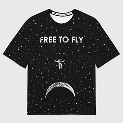 Футболка оверсайз мужская Free to Fly, цвет: 3D-принт