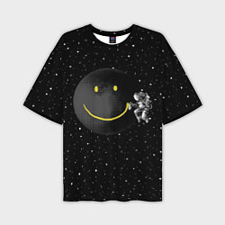 Мужская футболка оверсайз Лунная улыбка