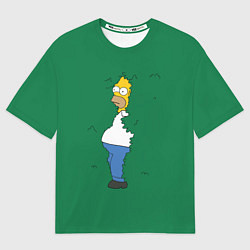 Футболка оверсайз мужская Гомер в кустах, цвет: 3D-принт