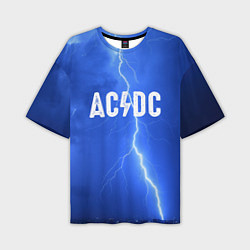 Футболка оверсайз мужская AC/DC: Lightning, цвет: 3D-принт