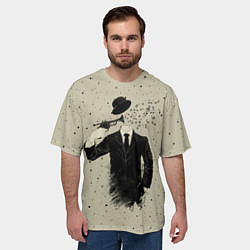 Футболка оверсайз мужская Музыкальный самоубийца, цвет: 3D-принт — фото 2