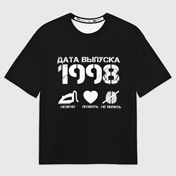 Футболка оверсайз мужская Дата выпуска 1998, цвет: 3D-принт