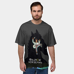 Футболка оверсайз мужская Bojack Horseman, цвет: 3D-принт — фото 2