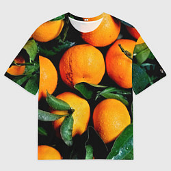 Футболка оверсайз мужская Мандаринчики, цвет: 3D-принт