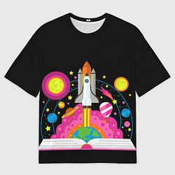Футболка оверсайз мужская Космос, цвет: 3D-принт