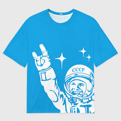 Футболка оверсайз мужская Гагарин рокер, цвет: 3D-принт