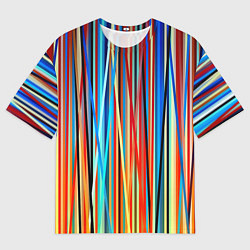 Мужская футболка оверсайз Colored stripes