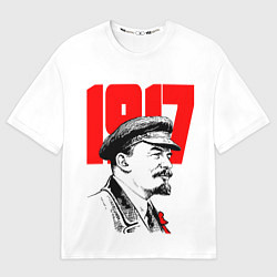 Мужская футболка оверсайз Ленин 1917