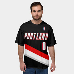 Футболка оверсайз мужская Portland Trail Blazers 0, цвет: 3D-принт — фото 2