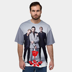 Футболка оверсайз мужская Depeche Mode: Red Flower, цвет: 3D-принт — фото 2