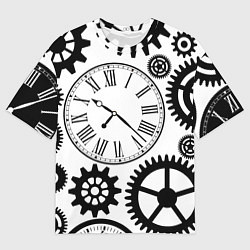 Футболка оверсайз мужская Время не ждет, цвет: 3D-принт