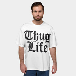 Футболка оверсайз мужская Thug Life, цвет: 3D-принт — фото 2