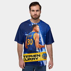 Футболка оверсайз мужская Golden State Warriors 8, цвет: 3D-принт — фото 2