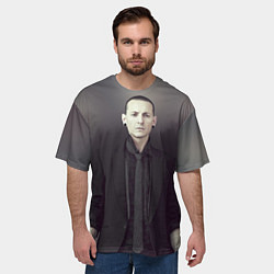 Футболка оверсайз мужская Честер Беннингтон, цвет: 3D-принт — фото 2